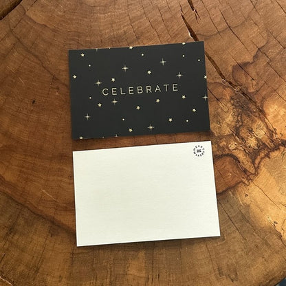celebrate gold foil embossed cards set of 25 notecards modern minimalist aesthetic