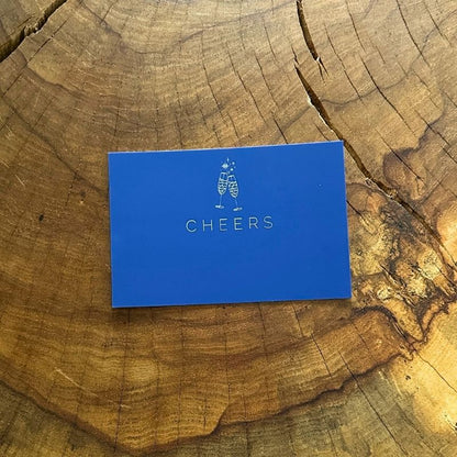 cheers gold foil embossed cards set of 25 notecards modern minimalist aesthetic