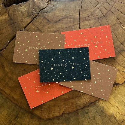 thank you cards set stars design with gold foil embossed set of 25 notecards modern minimalist aesthetic